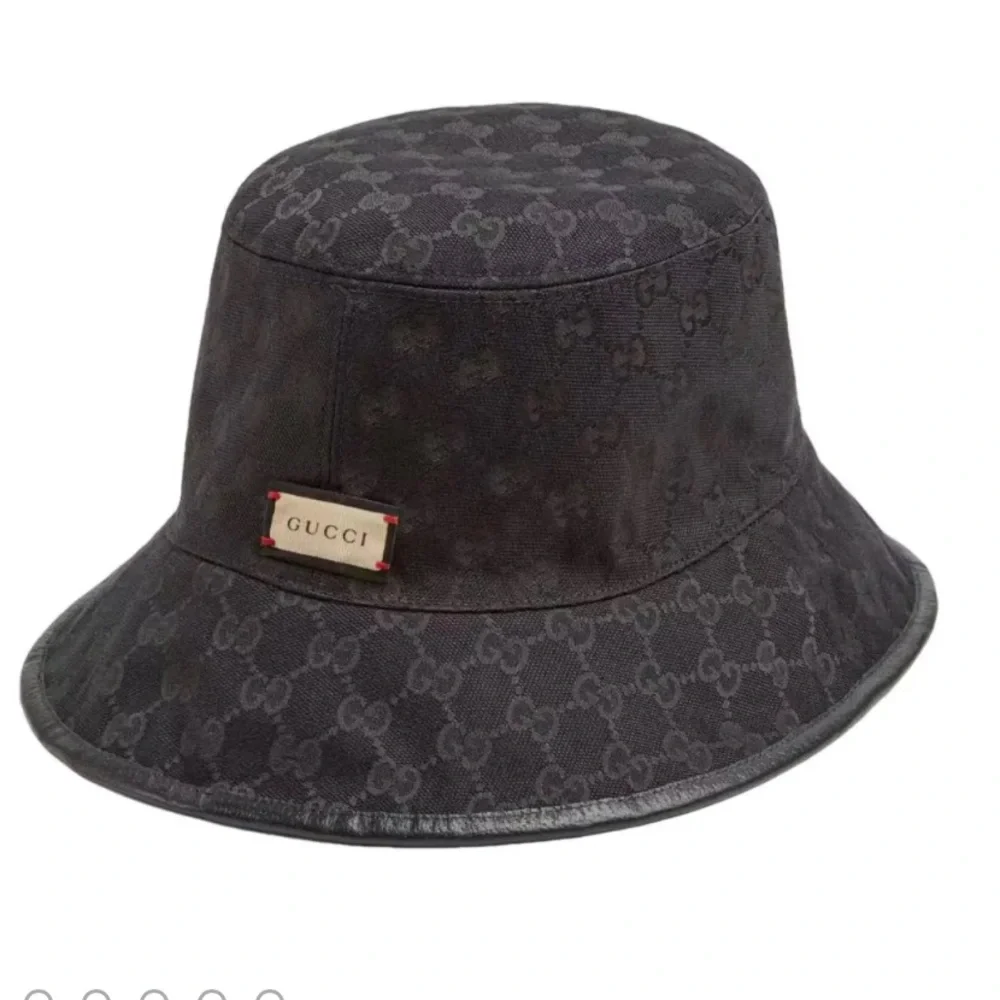 Gucci Monogram Black Reversable Bucket Hat